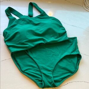 CALIA Carrie Underwood women's Green bikini high waist sports bra top medium